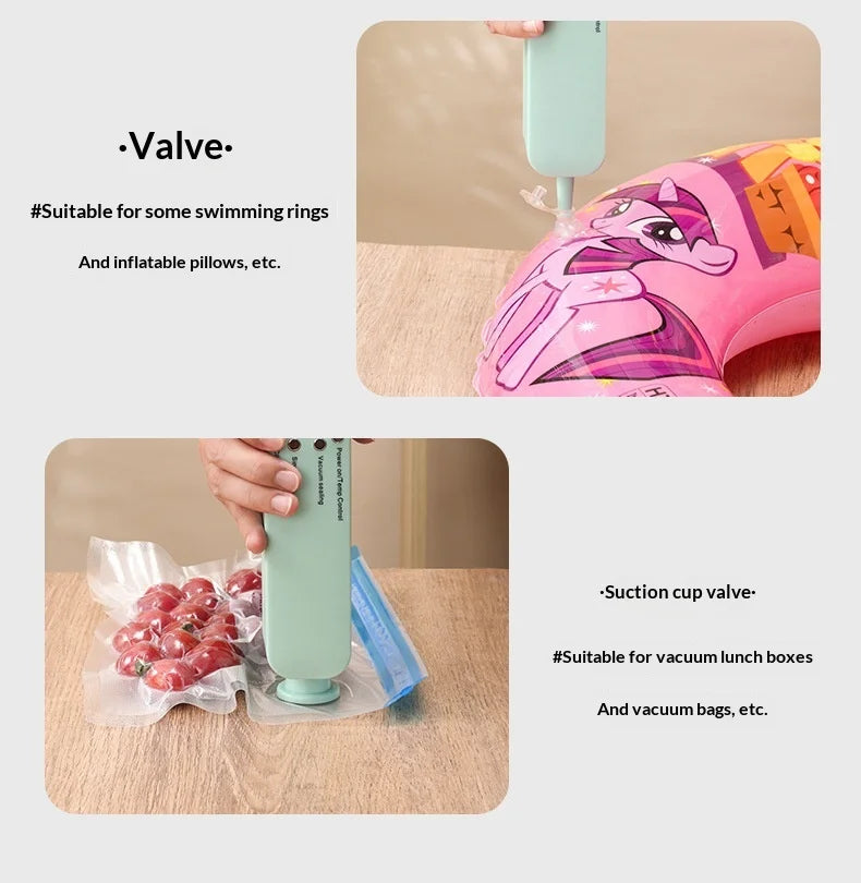Mini Wireless Rechargeable Vacuum Sealing Machine Household Food Bag Plastic Sealing Kitchen Packaging Device