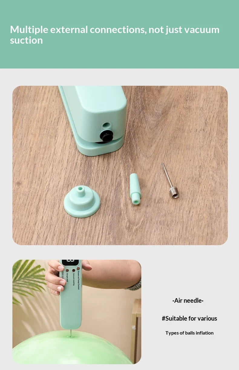 Mini Wireless Rechargeable Vacuum Sealing Machine Household Food Bag Plastic Sealing Kitchen Packaging Device